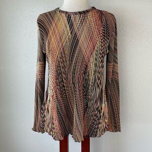Mike & Tod Pleated Blouse Top Size S EUC